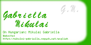 gabriella mikulai business card